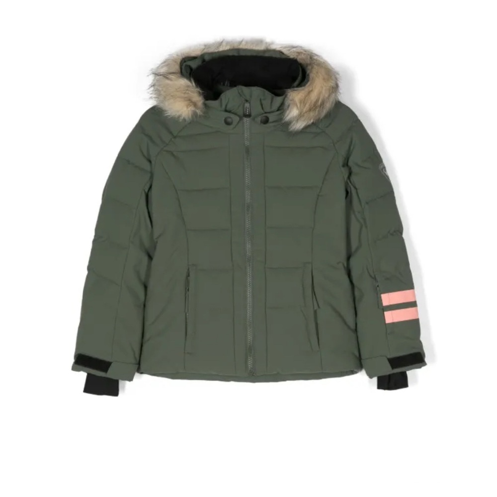 Rossignol Green Ski Jacket with Fur Hood